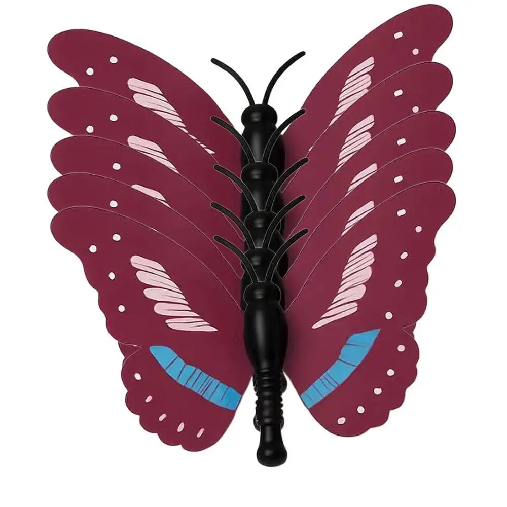 Switchable Butterfly Pattern Cat Teasing Stick Self-hilarity Relieves Interactive Toy Automatic Cat Teaser Removable Handle