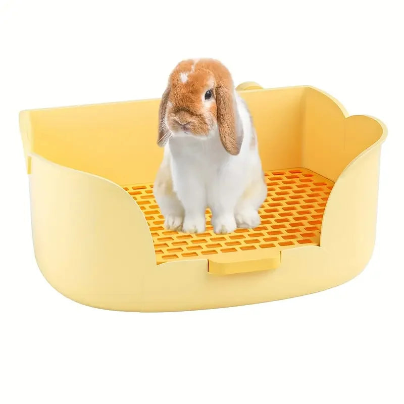 Large Rabbit Litter Box, Potty Corner Toilet Trainer for Hamster Guinea Pig Ferret Bunny Small Animals