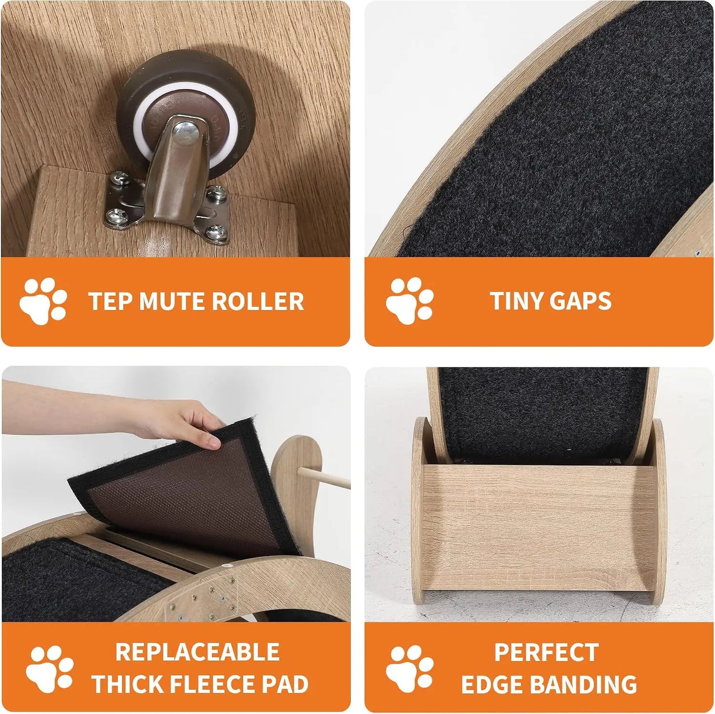 6 in 1 Cat Treadmill Running Wheel for Indoor Large Pet Supplies Anti Pinch Foot Exercise Fitness Roller Cat Climbing Frame Dog Toy