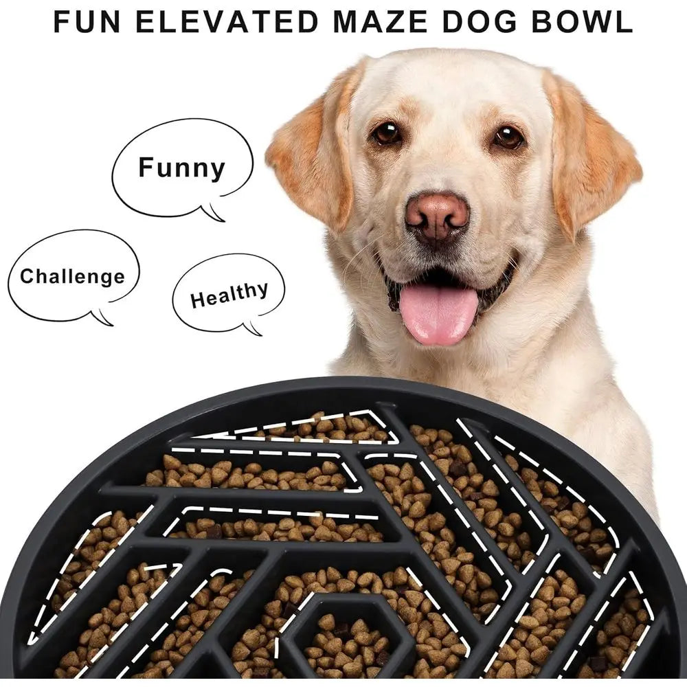Slow Eating Dog Bowls Large Medium Breed, Anti-Choking Slow Feeding Dog Food Bowl, Non Slip Pet Slower Eating Bowls Large Puzzle