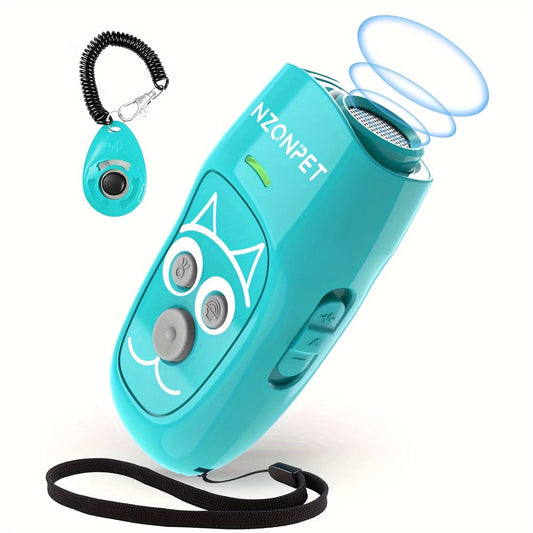 Anti Barking Device, Ultrasonic Dog Trainer, 3 in 1 Sonic Dog Barking Deterrent - 3 Frequency Dog Training And Bark Control, 16.4Ft Range Rechargeable with LED Light And Wrist Strap
