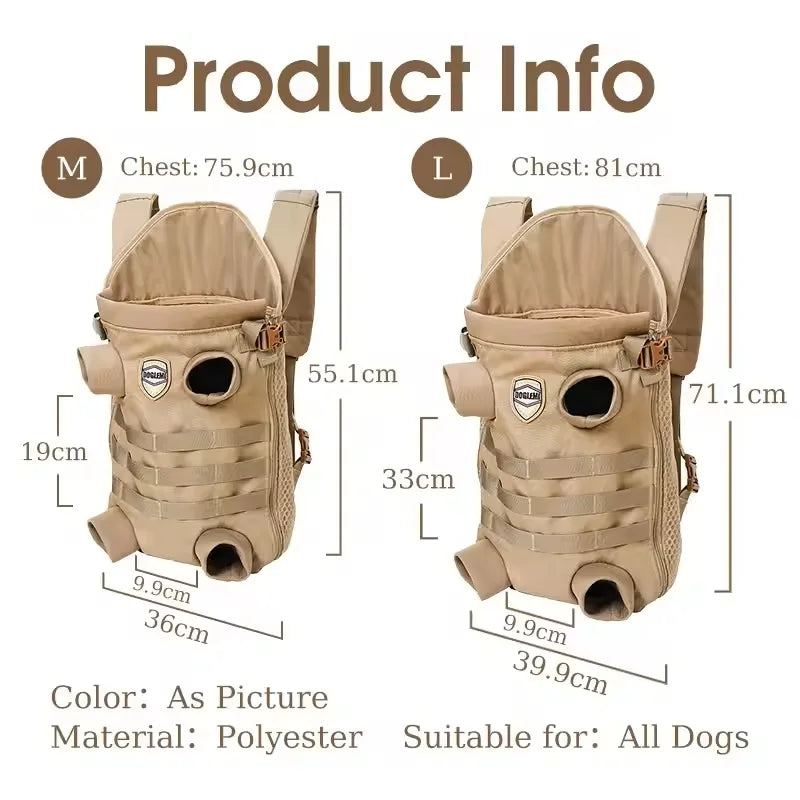 Front Dog Backpack Designer Pet Carrier Shoulder Bag Portable Carrying Puppy Luxury For Pet Outdoor Travelling Bags Accessories