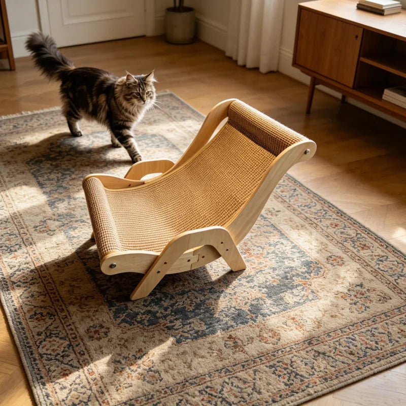 Sisal Cat Scratcher for Indoor Cats Scratching Pad Vertical Cat Scratcher L Shape Cat Scratching Board Cats Scratch Post Solid