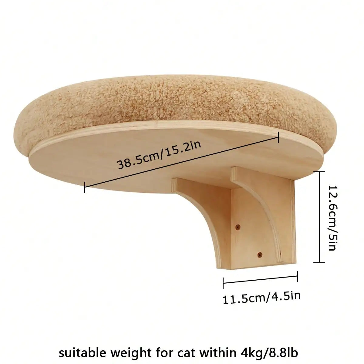 39.4In Wall-mounted Cat Roped Bridge for Indoor Cats Steps with Sisal Wall Wooden Furniture for Sleeping Playing Climbing