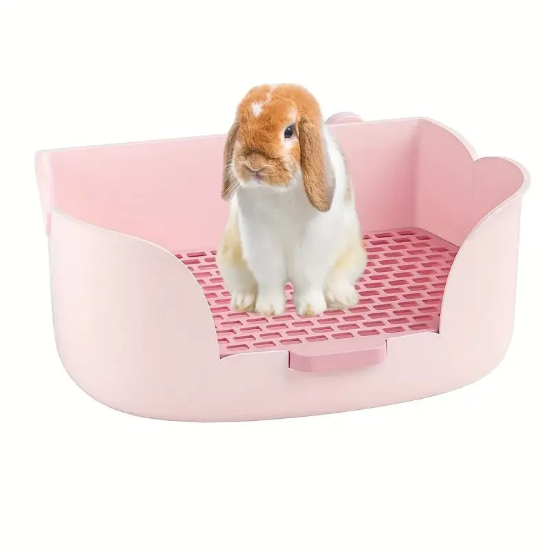 Large Rabbit Litter Box, Potty Corner Toilet Trainer for Hamster Guinea Pig Ferret Bunny Small Animals