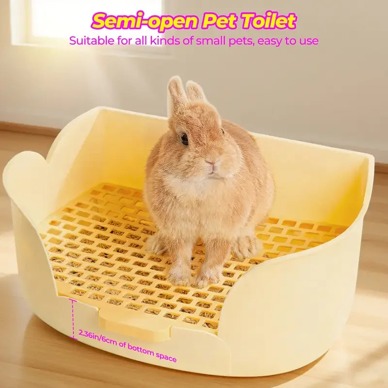 Large Rabbit Litter Box, Potty Corner Toilet Trainer for Hamster Guinea Pig Ferret Bunny Small Animals