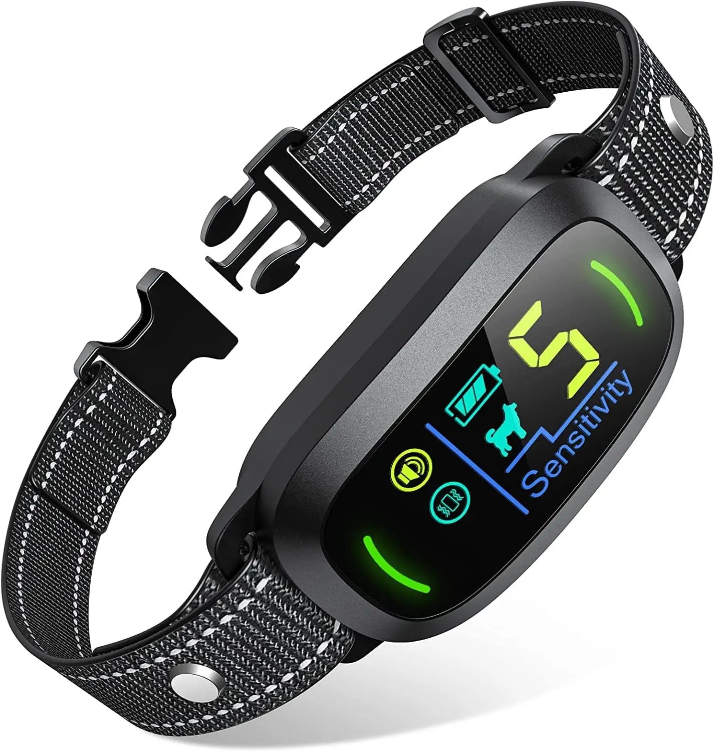 Dog Bark Collar, Rechargeable Smart Collar, Anti Barking Training Collar with 5 Adjustable Sensitivity Beep Vibration, Bark Coll