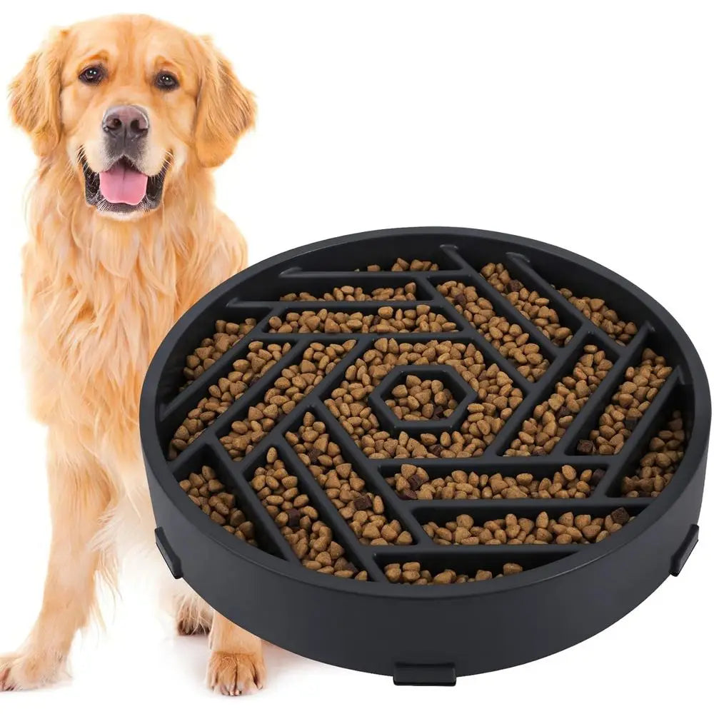 Slow Eating Dog Bowls Large Medium Breed, Anti-Choking Slow Feeding Dog Food Bowl, Non Slip Pet Slower Eating Bowls Large Puzzle