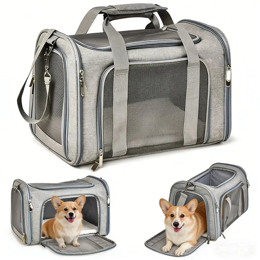 Pet Dog Carrier Bag Soft Side Backpack Cat Pet Carriers Dog Travel Bags Airline Approved Transport For Small Dogs Cats Outgoing