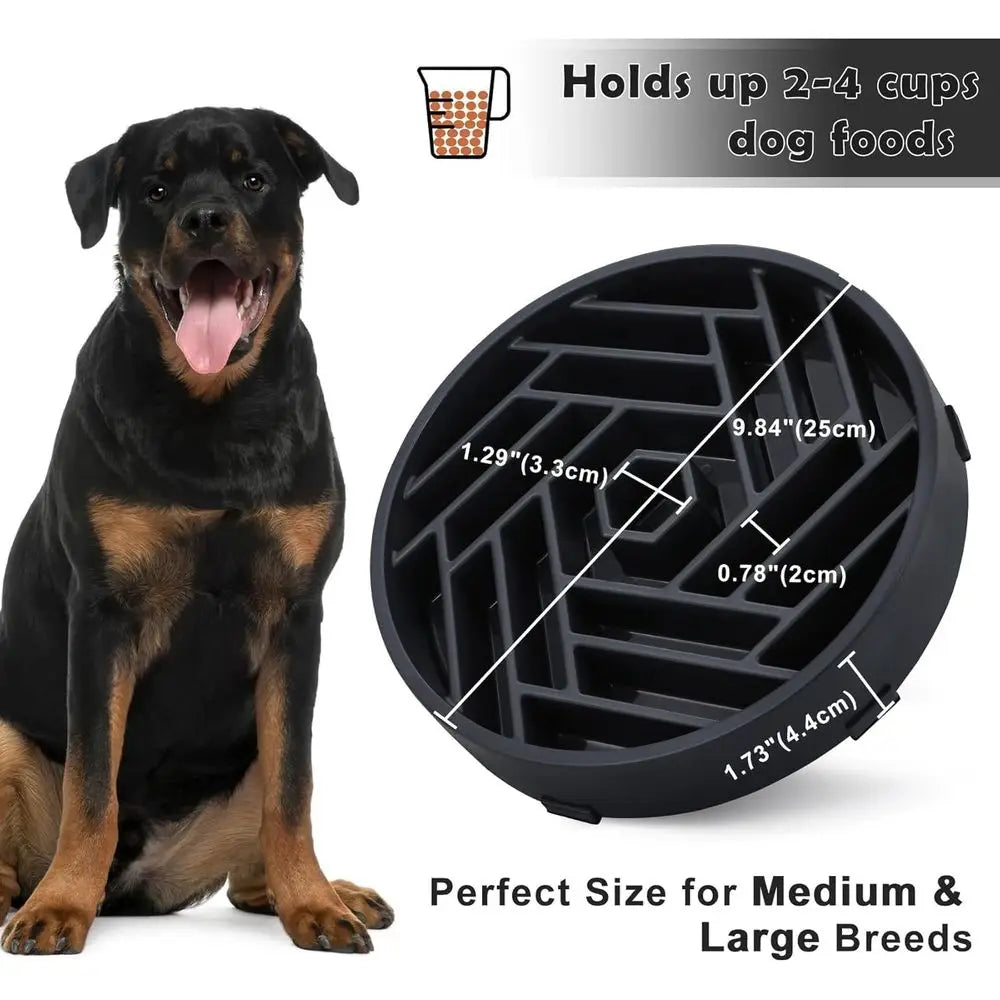 Slow Eating Dog Bowls Large Medium Breed, Anti-Choking Slow Feeding Dog Food Bowl, Non Slip Pet Slower Eating Bowls Large Puzzle