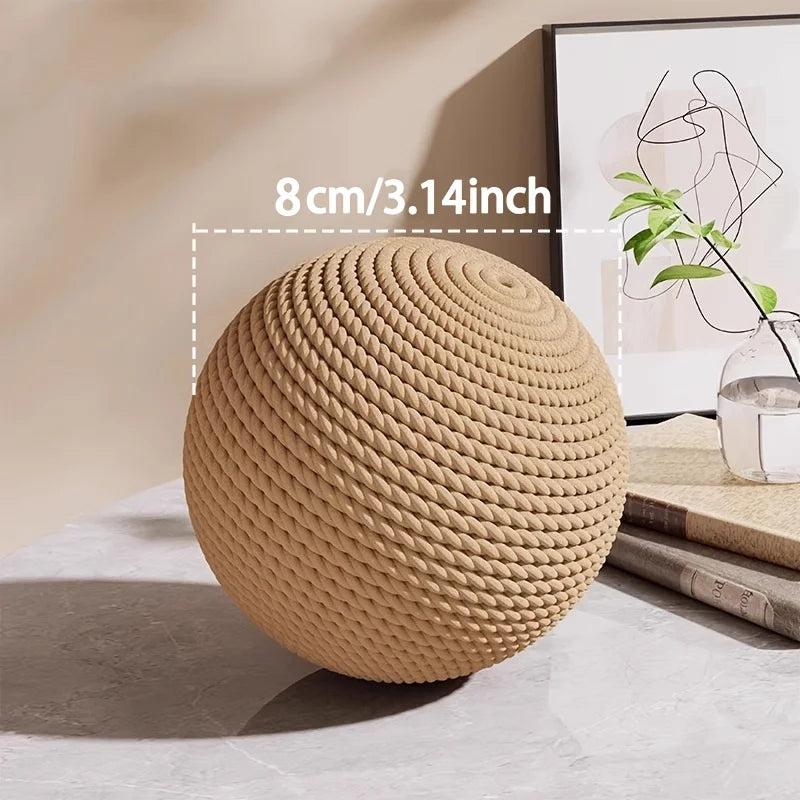 Large Sisal Cat Ball Toy, Interactive Self-Amusing Scratcher, Chew & Teeth Cleaning Toy for Kittens, Indoor Cats