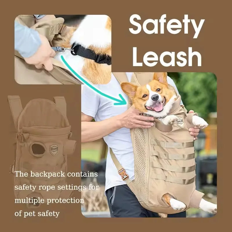 Front Dog Backpack Designer Pet Carrier Shoulder Bag Portable Carrying Puppy Luxury For Pet Outdoor Travelling Bags Accessories