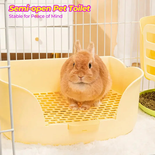 Large Rabbit Litter Box, Potty Corner Toilet Trainer for Hamster Guinea Pig Ferret Bunny Small Animals
