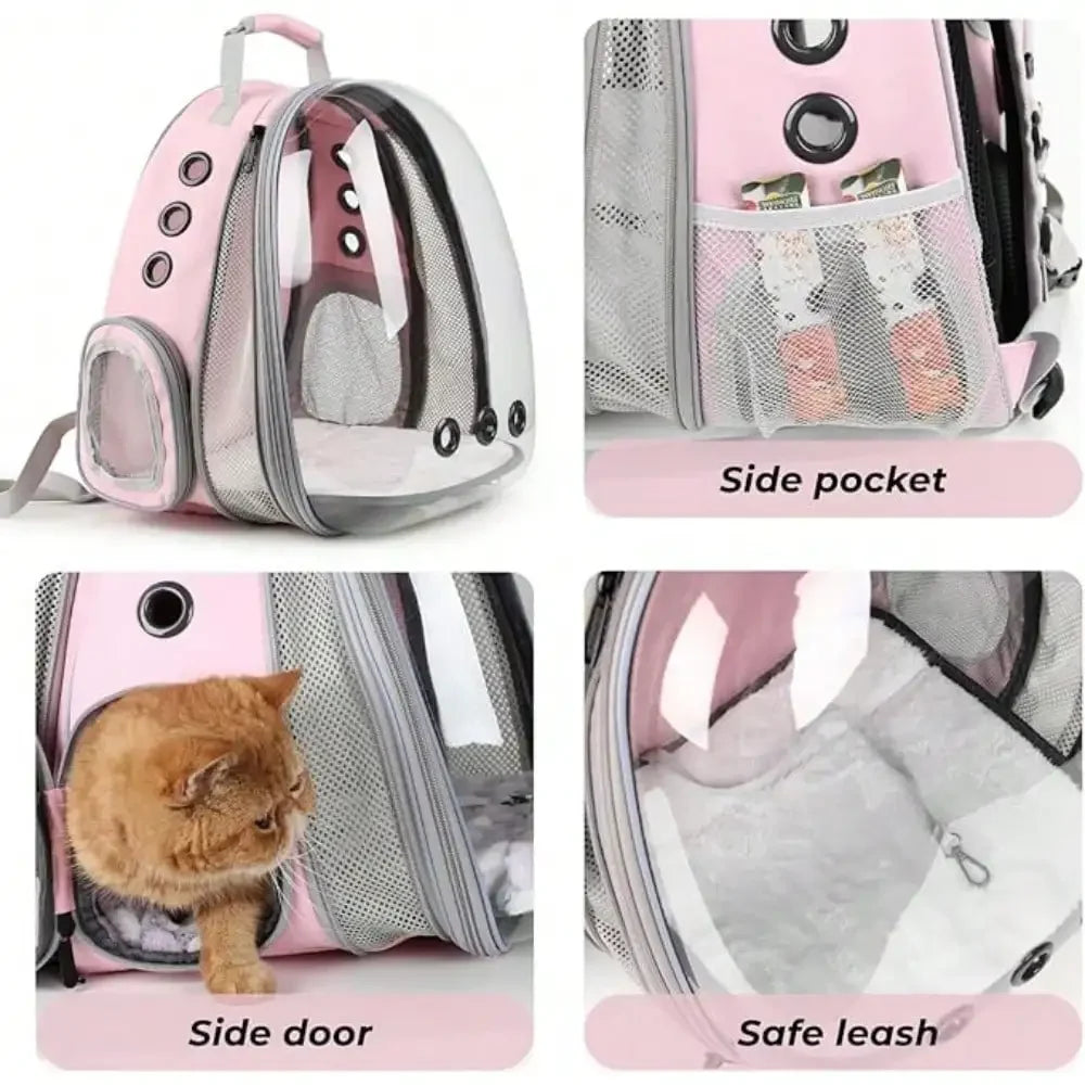 Expandable Bubble Cat Carrier Backpack For Cats And Small Dogs Airline Approved For Travel Hiking Walking Outdoor Adventures Sup