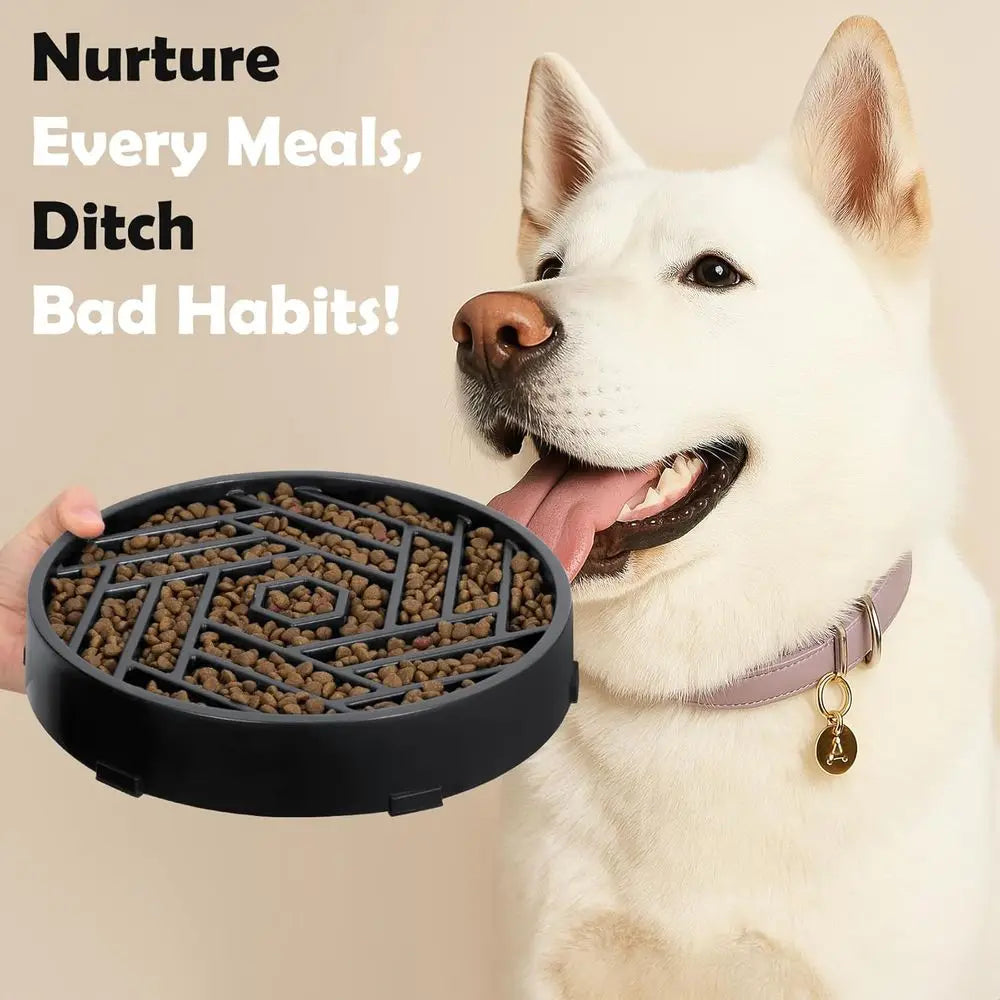 Slow Eating Dog Bowls Large Medium Breed, Anti-Choking Slow Feeding Dog Food Bowl, Non Slip Pet Slower Eating Bowls Large Puzzle