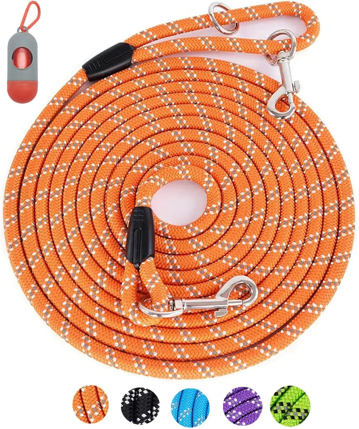 Reflective Dog Leash for Training, 10FT to 100FT Sizes, Heavy Duty Lead for All Dogs - Outdoor Walking & Camping