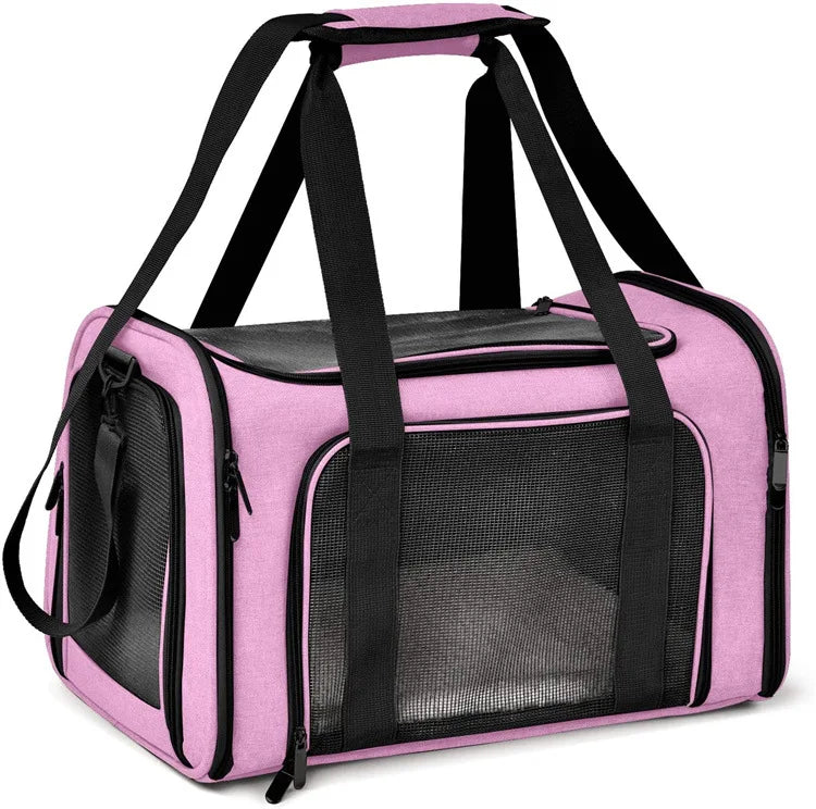 Pet Dog Carrier Bag Soft Side Backpack Cat Pet Carriers Dog Travel Bags Airline Approved Transport For Small Dogs Cats Outgoing