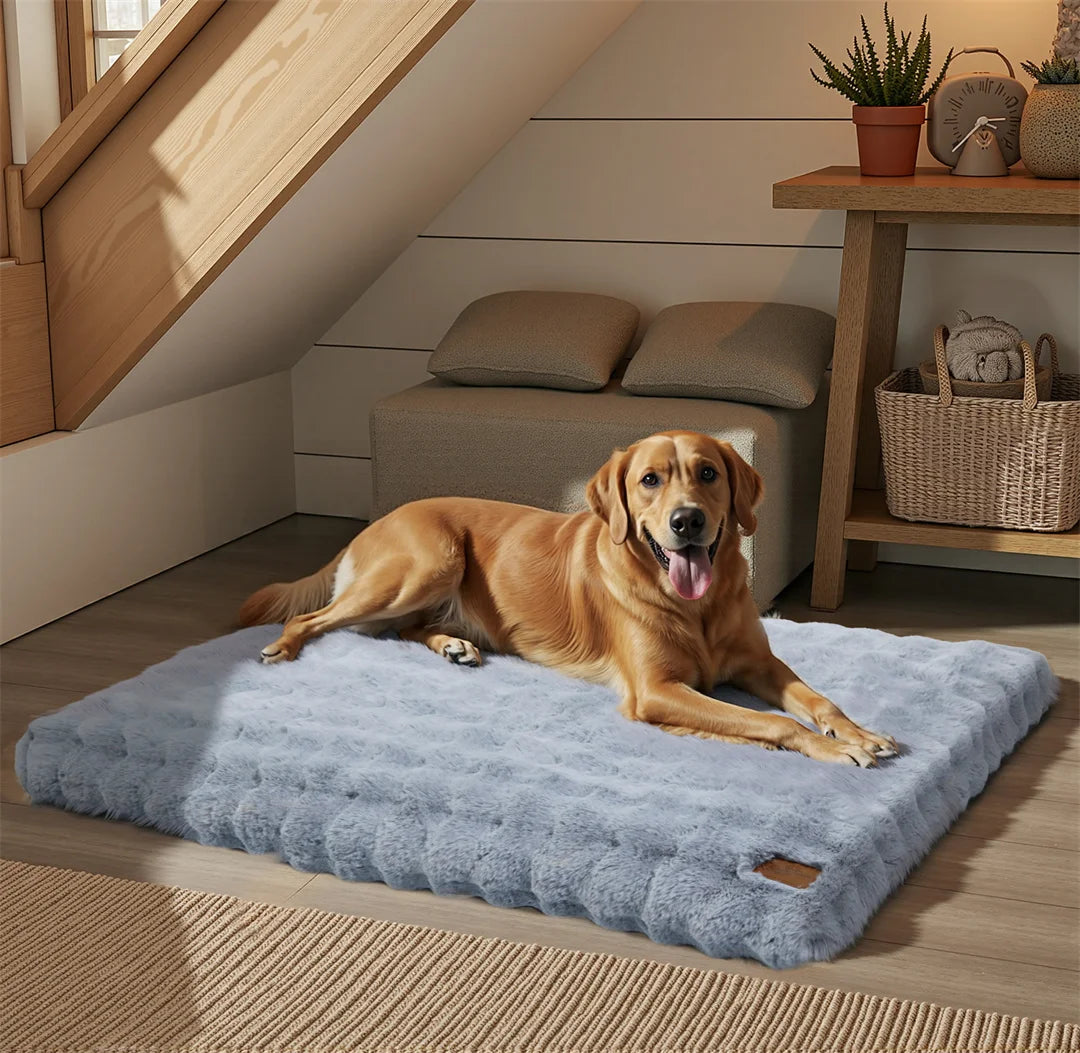 BINGOPAW Ultra-Soft Dog Bed with Removable Cover Machine Washable Cozy Pet Sleep Bed Calming Cat Cushion Cover