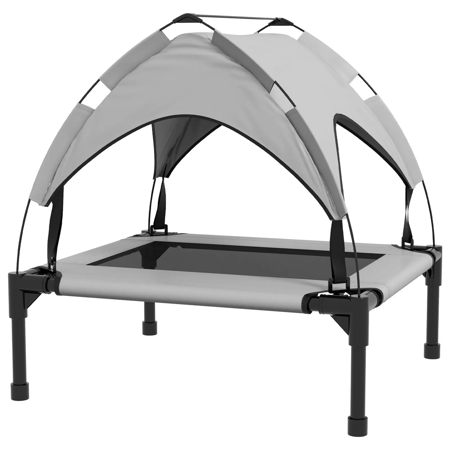 Elevated Dog Bed with Canopy, Raised Outdoor Pet Bed for Camping