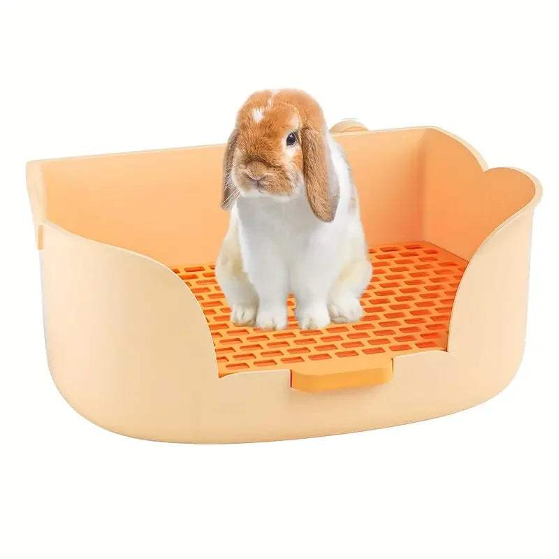 Large Rabbit Litter Box, Potty Corner Toilet Trainer for Hamster Guinea Pig Ferret Bunny Small Animals