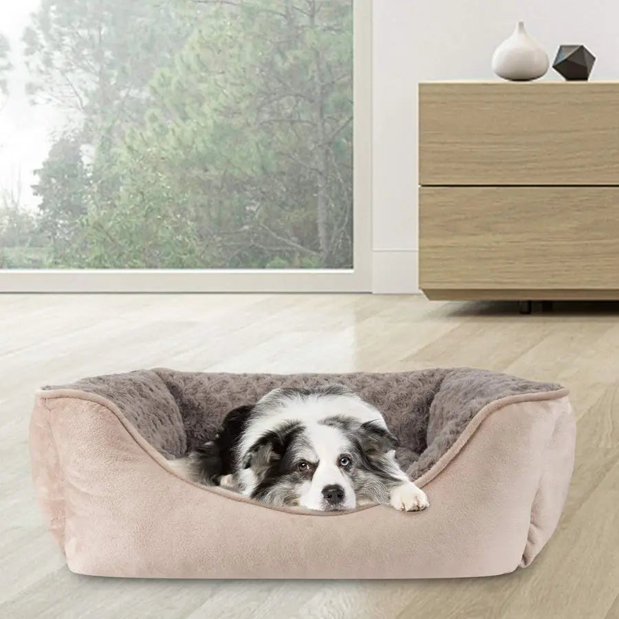 Rectangle Dog Bed for Large Medium Small Dogs Washable Orthopedic Sofa Bed, Soft Breathable Puppy amp Pet Cuddler, Durable Calmi