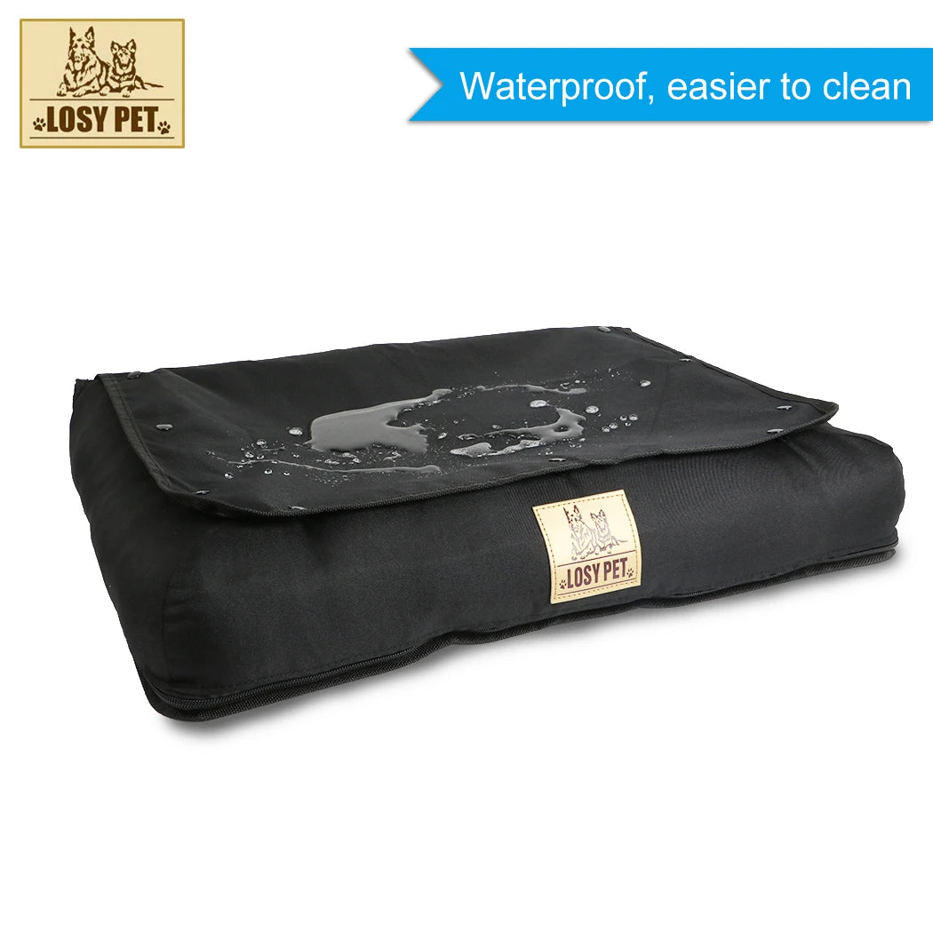 Waterproof Pet Seat Pad for Car Home Use - Removable Cover Dog Cat Cushion Bed Mat with Safety Belt for Front Seat