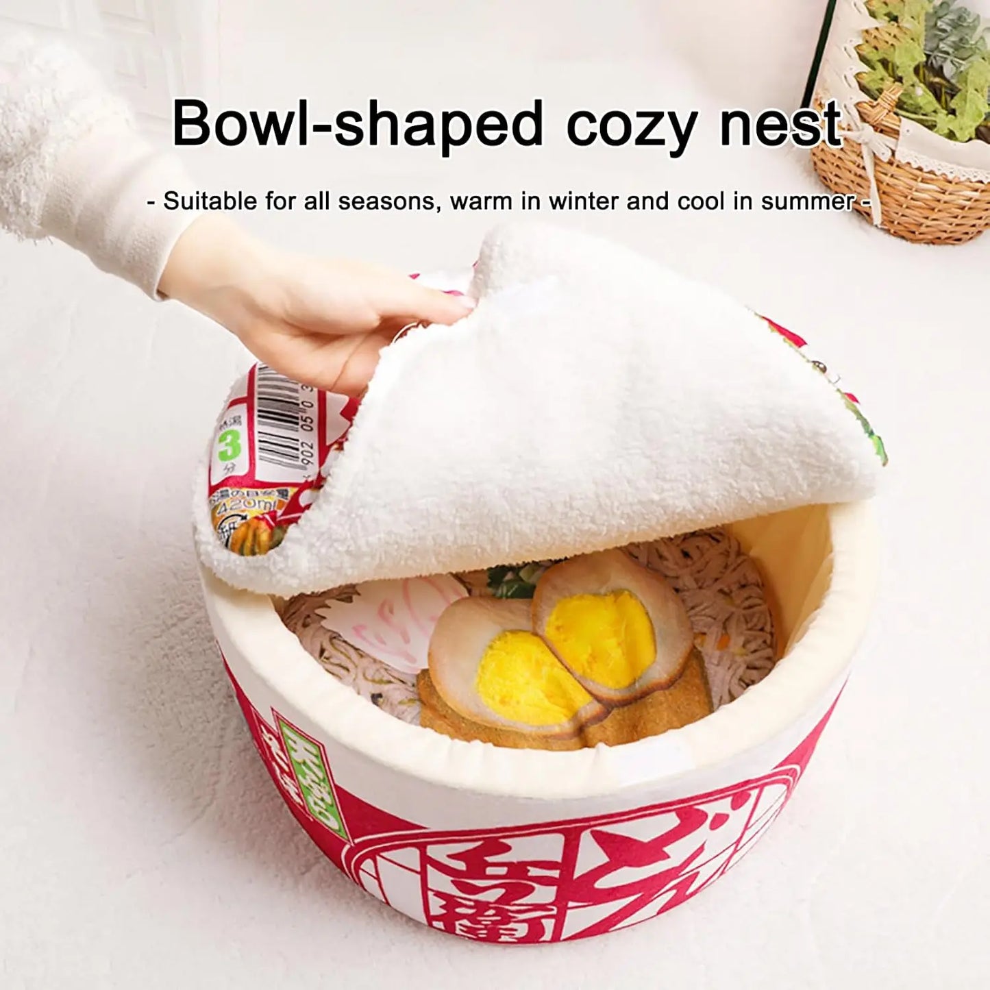 Warm Soft Pet Bed for Cats and Dogs, Removable Washable Cushion for Indoor Pets