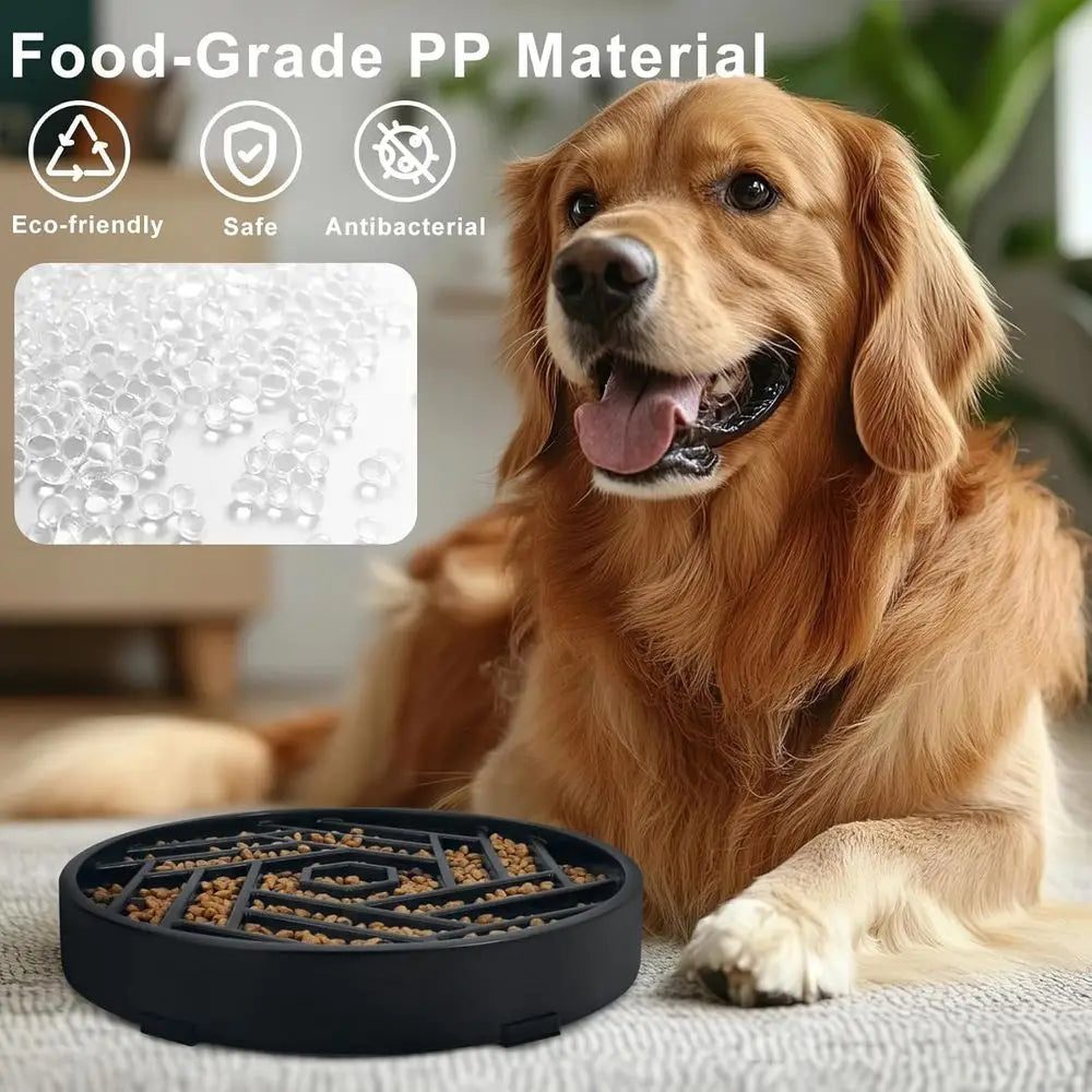 Slow Eating Dog Bowls Large Medium Breed, Anti-Choking Slow Feeding Dog Food Bowl, Non Slip Pet Slower Eating Bowls Large Puzzle