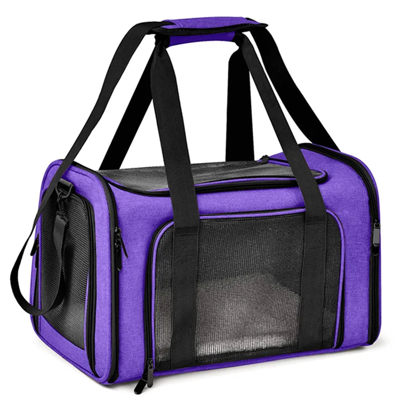 Pet Dog Carrier Bag Soft Side Backpack Cat Pet Carriers Dog Travel Bags Airline Approved Transport For Small Dogs Cats Outgoing