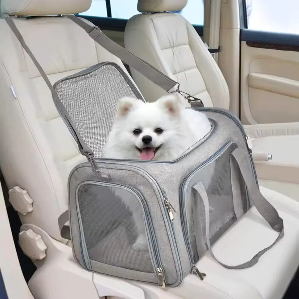 Pet Dog Carrier Bag Soft Side Backpack Cat Pet Carriers Dog Travel Bags Airline Approved Transport For Small Dogs Cats Outgoing