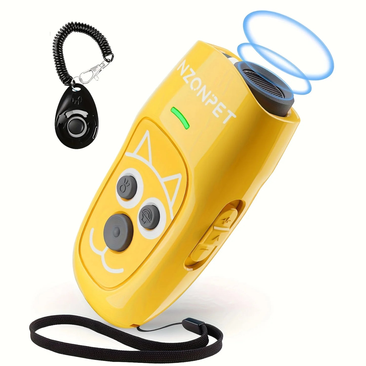 Anti Barking Device, Ultrasonic Dog Trainer, 3 in 1 Sonic Dog Barking Deterrent - 3 Frequency Dog Training And Bark Control, 16.4Ft Range Rechargeable with LED Light And Wrist Strap